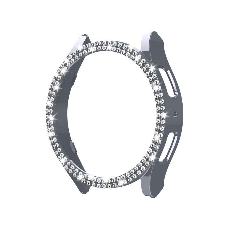 Bling Case For Samsung Galaxy Watch 6 44mm 40mm PC Hollow Frame Protective Double Diamond for Galaxy Watch 6 Case Accessories