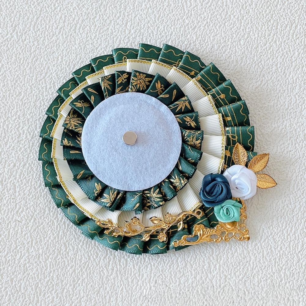 Lace Magnetic Anime Badge Holder Rose Ornate Ribbon Badge Flower  Ita Bag Accessories