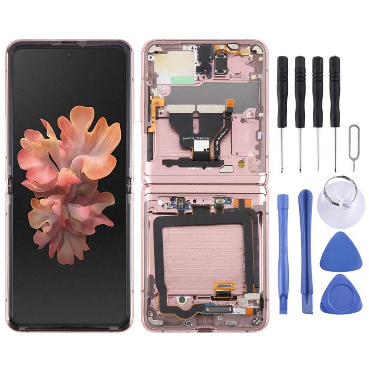 For Samsung Galaxy Z Flip 5G SM-F707 LCD Screen Digitizer Full Assembly with Frame
