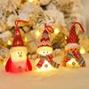 Iikuru Christmas Tree Ornament Santa LED Decorations Set, Claus, Snowman, Reindeer, Felt, (ya170)