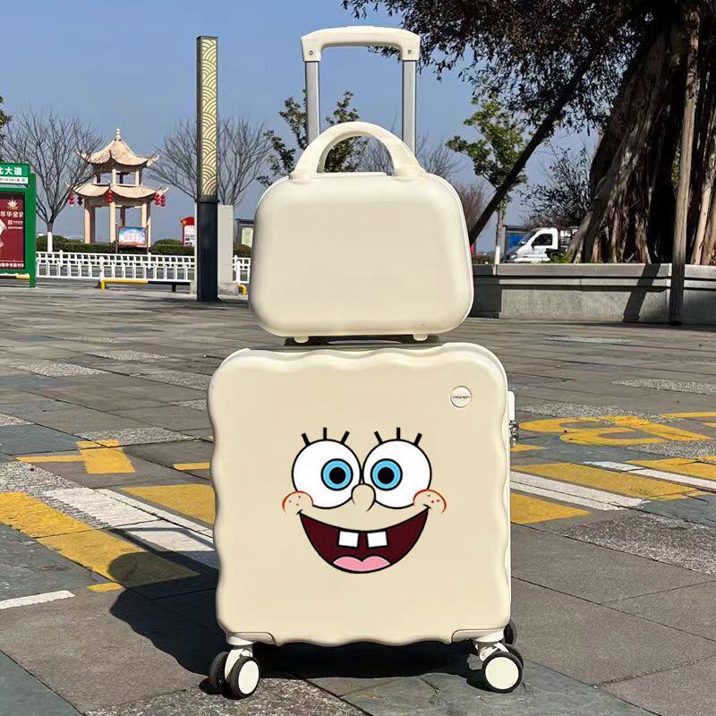 WJ Cartoon Kids  Carry-On Suitcase with Cup Holder 18-inch