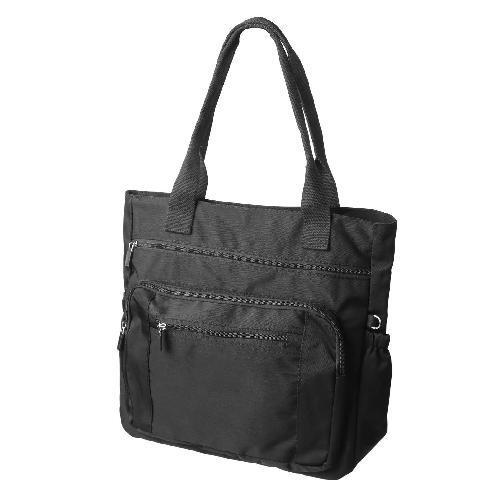 Large Bag Women Nylon Travel Vacation Portable Big Capacity Single Shoulder Backpack Black Square