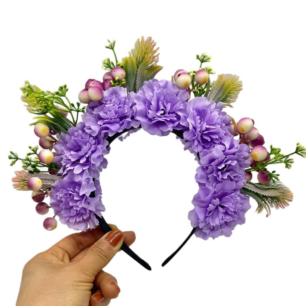 New party simulation flower headband Mori super fairy temperament wreath headband photo photo headgear hairpin