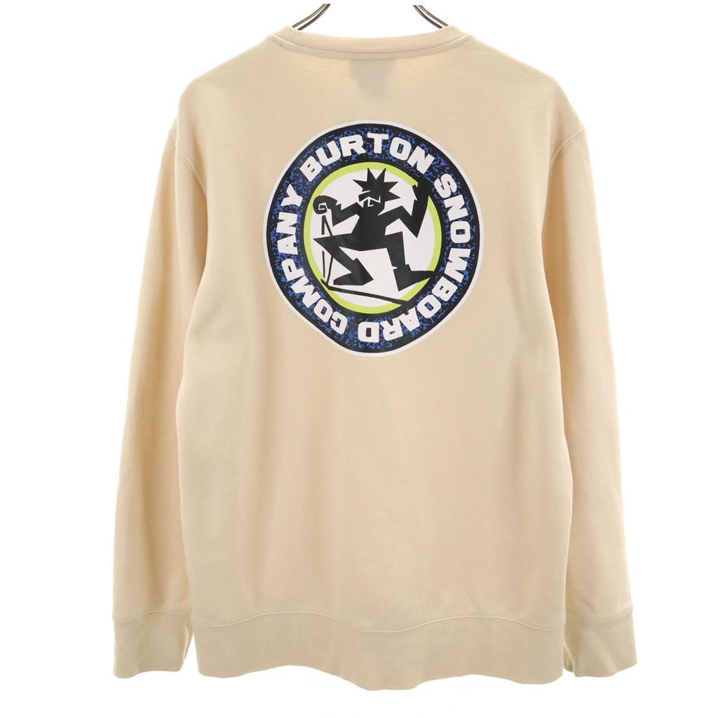 BURTON Long sleeve trainer M cream Brushed back sweatshirt Men's Used
