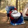 Baseball Theme Printed Blanket - Perfect for Couch, Bed, Travel & Outdoor Use | Machine Washable, Cozy & Durable.