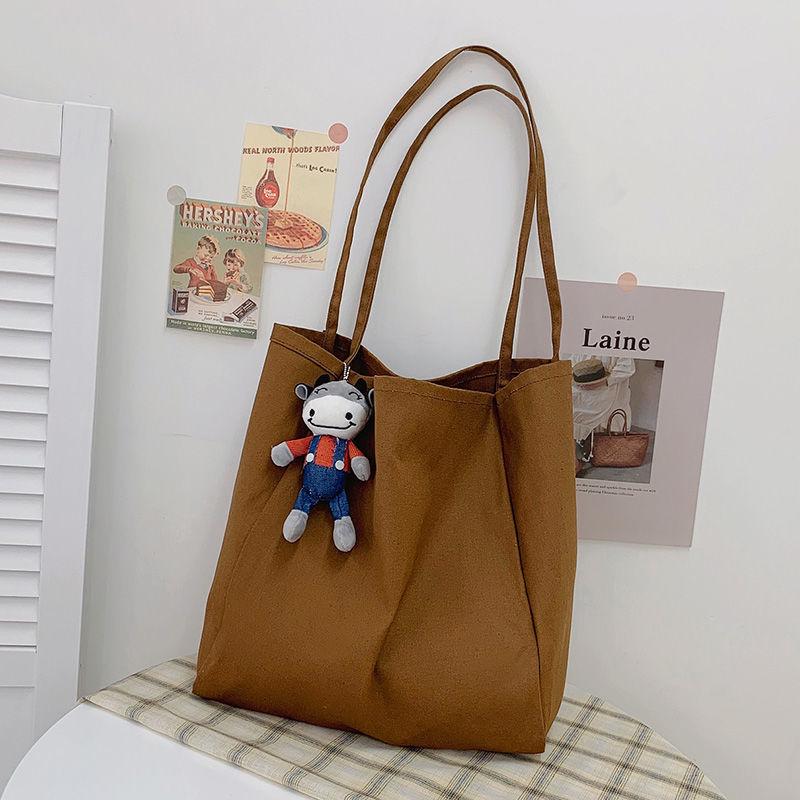 Damska wszechstronna torba typu tote w koreańskim stylu, na co dzień - Duża pojemność, Prosty design Harajuku