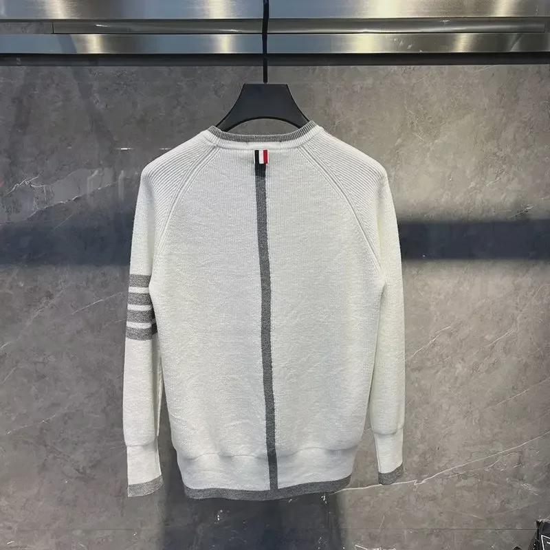 Men's Trendy Striped Slim Fit Long-Sleeve Sweater