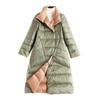 Double Sided Long Down Jacket Spring Autumn Turtleneck White Duck Down Warm Parkas Black Gold  Gray Light Blue Green White S-5XL