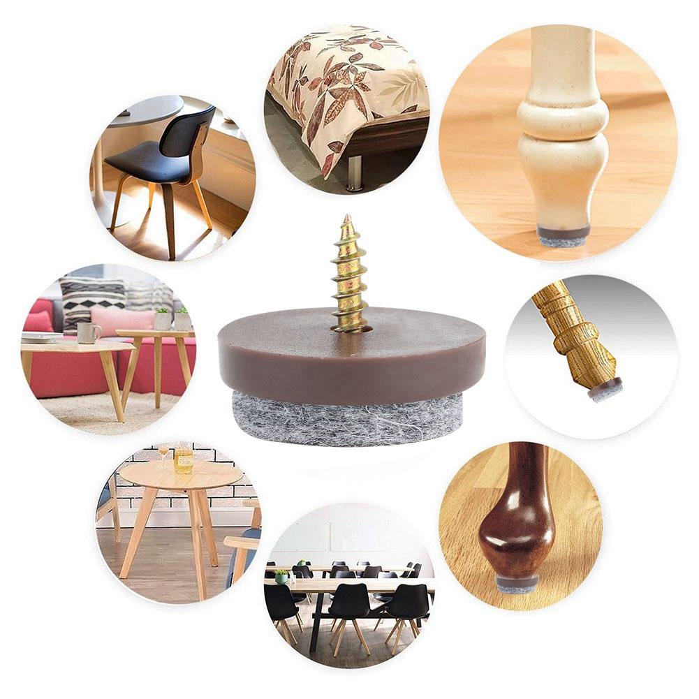 50Pcs Furniture Feet Felt Nail Cabinet Table Sofa Chair Leg Non-Slip Pad Floor Protector(22mm )