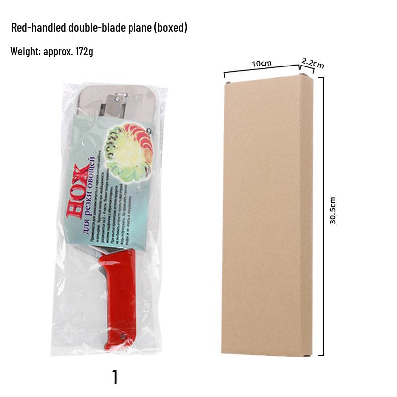 Red Handle 2-Piece Vegetable Knife & Cabbage Slicer Peeler Set