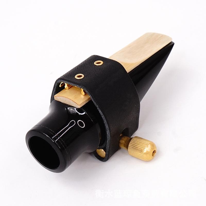 Soft Cowhide Alto Saxophone Ligature and Bakelite Mouthpiece Clamp