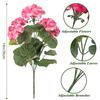 1 Stück Künstliche Geranien Seidenblumen Outdoor Bush Faux Blume für Hochzeit Home Party Decor Garten Friedhof Tischdekoration