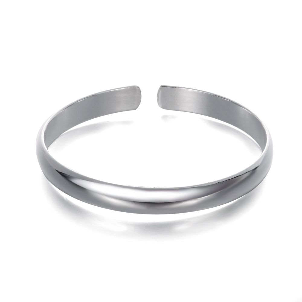 New Luxury Design Wedding Fashion Jewelry Adjustable Silver Bangle Open Mouth Bracelet