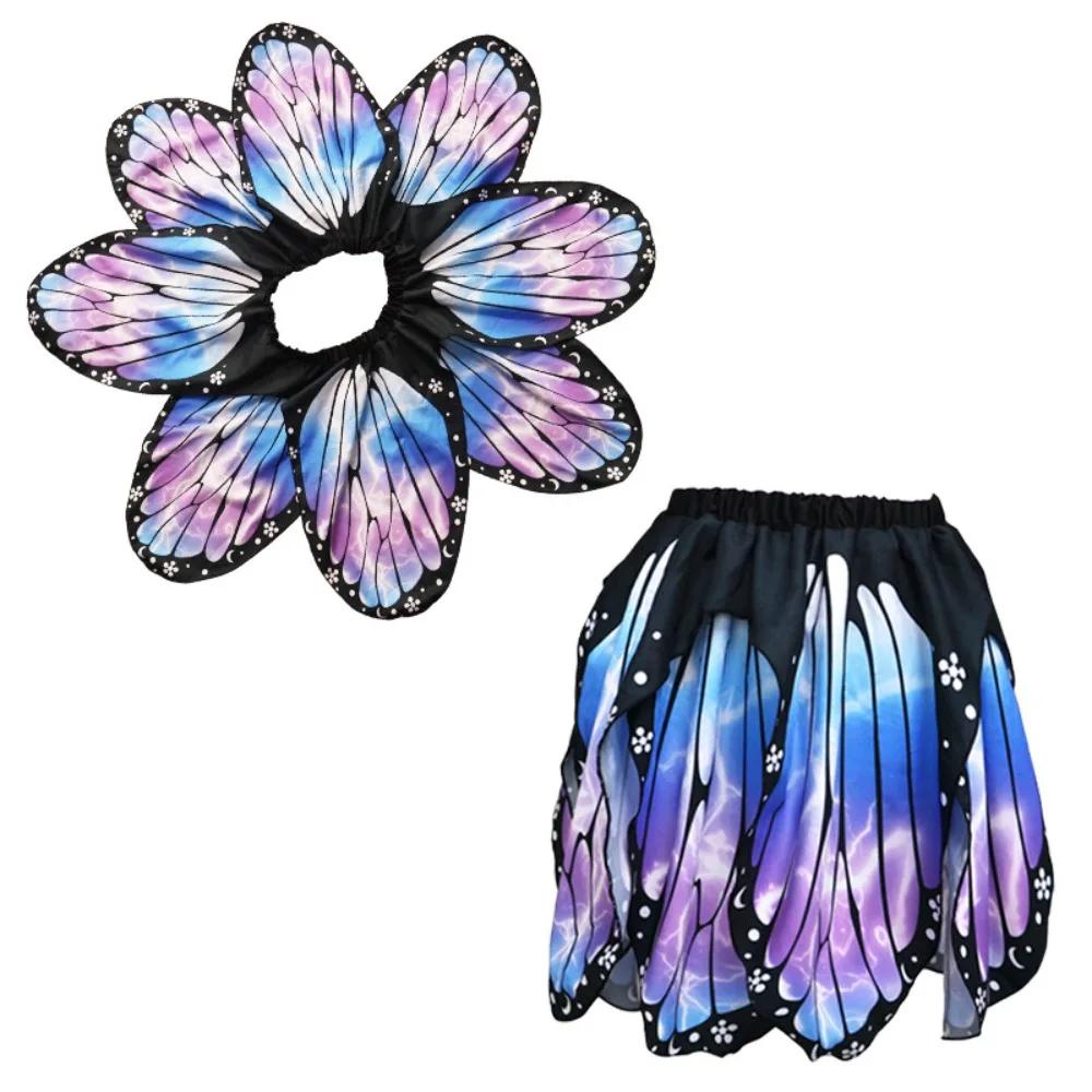 Cute Chiffon Butterfly Cape Dressing Up Costume Butterfly Wings Shawl Party Props Wing Cloak Kids