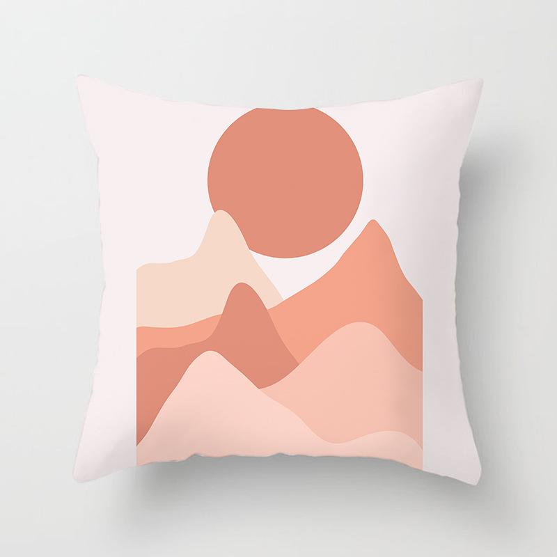 New Abstract Landscape Pillowcase Nordic Desert Plant Home Cushion Cover