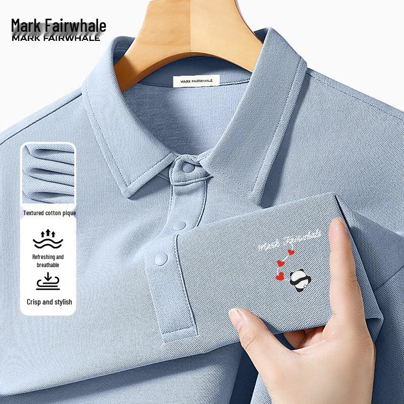 

MARK FAIRWHALE Men s Cotton Pique Short-Sleeve Polo Shirt