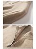 Eleganter Herren-Halbreißverschluss-Kaschmirpullover, einfarbige Strickware mit Stehkragen, Business Casual Pullover