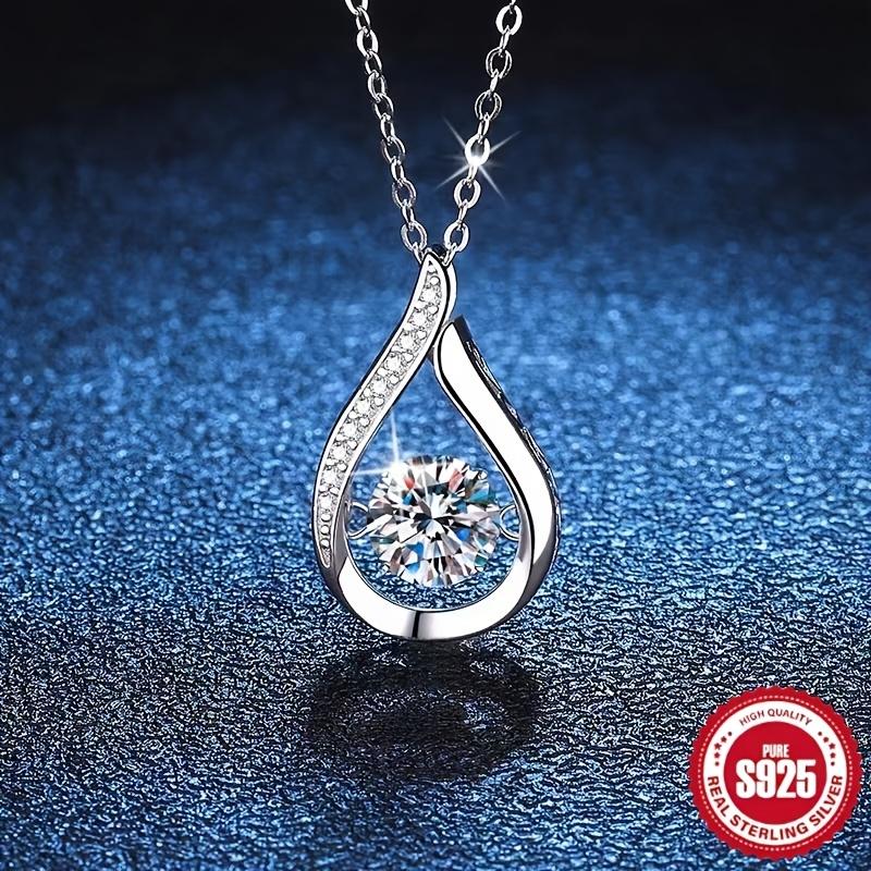 sterling silver water drop pendant necklace - a dazzling fashion accessory