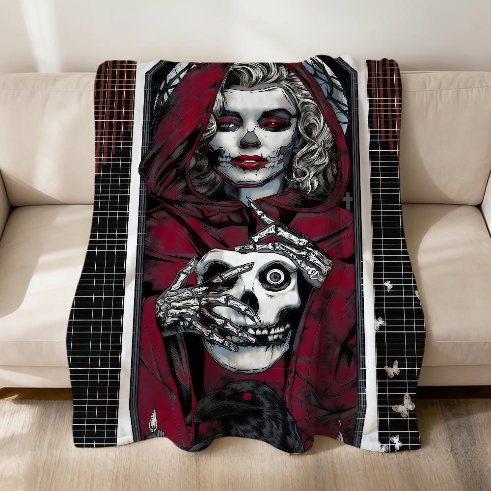 cool garbage Punk Music BAND M-Misfitstry m-Misfits Flannel soft warm plush blanket sofa living room hogar bed home Car portable