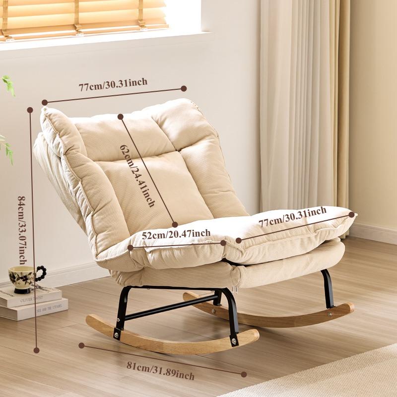 Reclining Chair Lunch Break Lazy Sofa  Adjustable Backrest Leisure Chair Chaise Chair for Living Room Bedroom Indoor Furniture