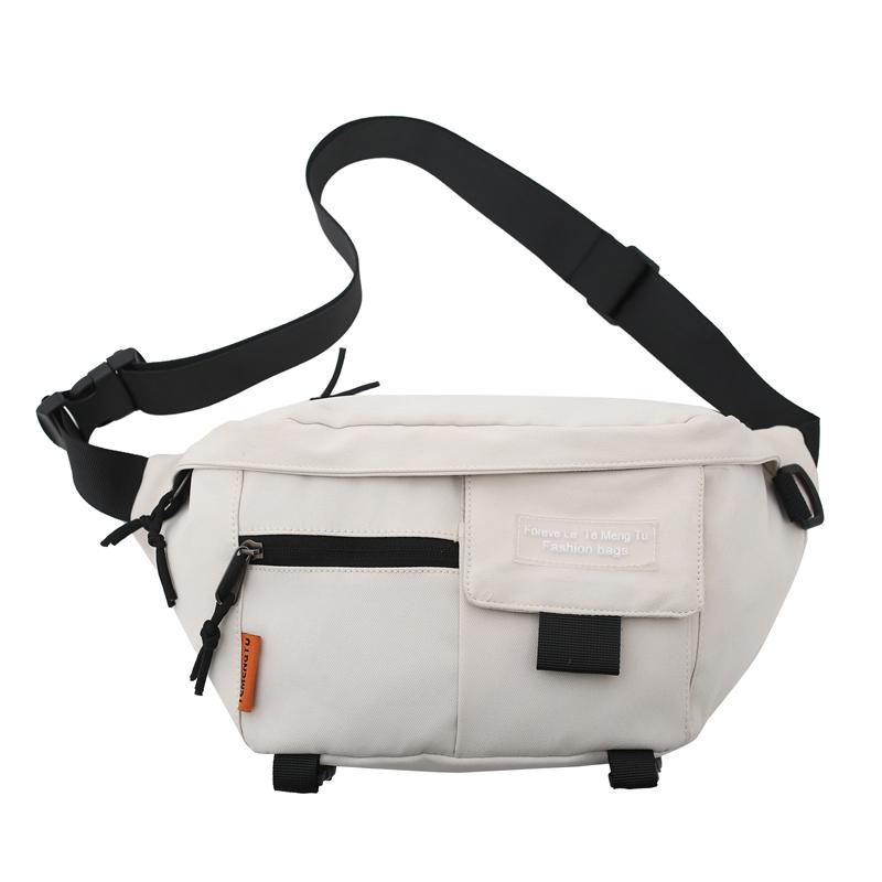 Sac de poitrine pour femme Nouvelle tendance de rue Sac banane Unisexe Sports de plein air Sac banane Sac à bandoulière Mode Sacs à ceinture en nylon Portefeuille