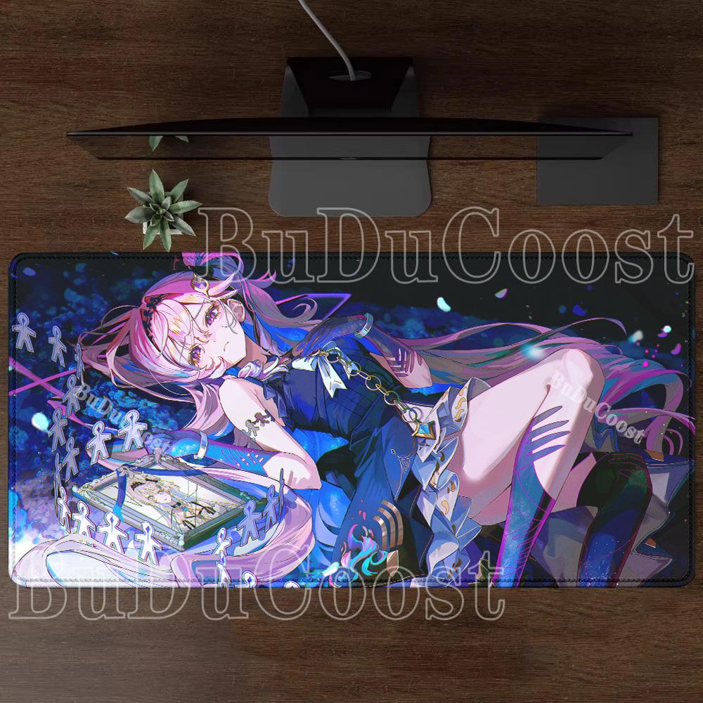 Denia Wuthering Waves Mousepad Kawaii Anime Girl Gaming Keyboard Mouse Pad Office Accessories HD Printing Overlock XXL Desk Mat