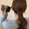 Vintage Cross Comb Hair Claws for Women Girls Fashion Acrylic Solid Color Double Side Comb Clamp Tooth Hairpin Hair Accessoriees