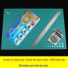 Leather & Rubber Cutting Tool Set: Rotary Cutter, Taper Ruler, Trapezoidal Ruler, and Cutting Mat