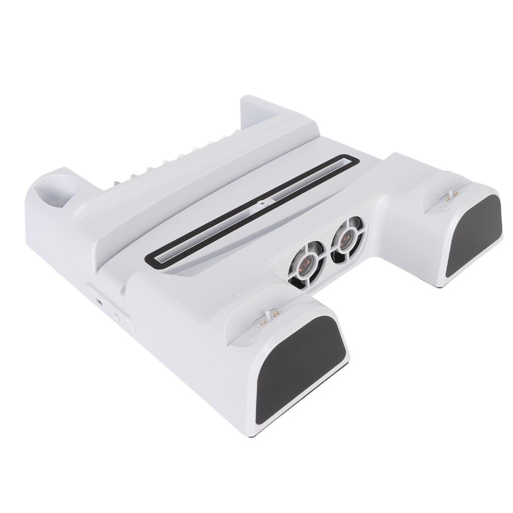 Console Cooling Station 3 Fan Speed Dual Controller Charger Console Stand with 11 Game Slot for PS5