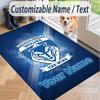 Custom Text Printed Rug Warrington Wolves Non Slip Floor Carpet For Home Room Decor