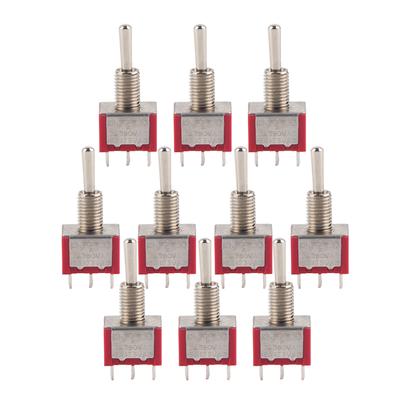 10 Stück Ein AUS Ein Momentaner Kippschalter DPDT 6 Pins 6mm 2A+250VAC 5A+125VAC