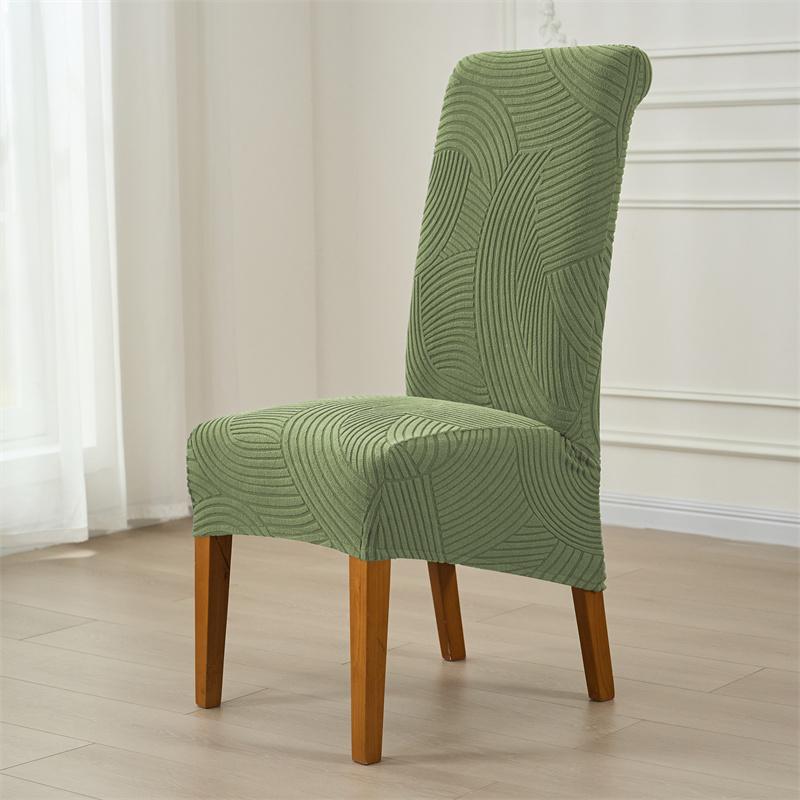 

1/2pcs Jacquard Dining Chair Covers Elastic XL Size Chair Cover Universal Adjustable Seat Slipcover for Wedding Hotel Party 1PC