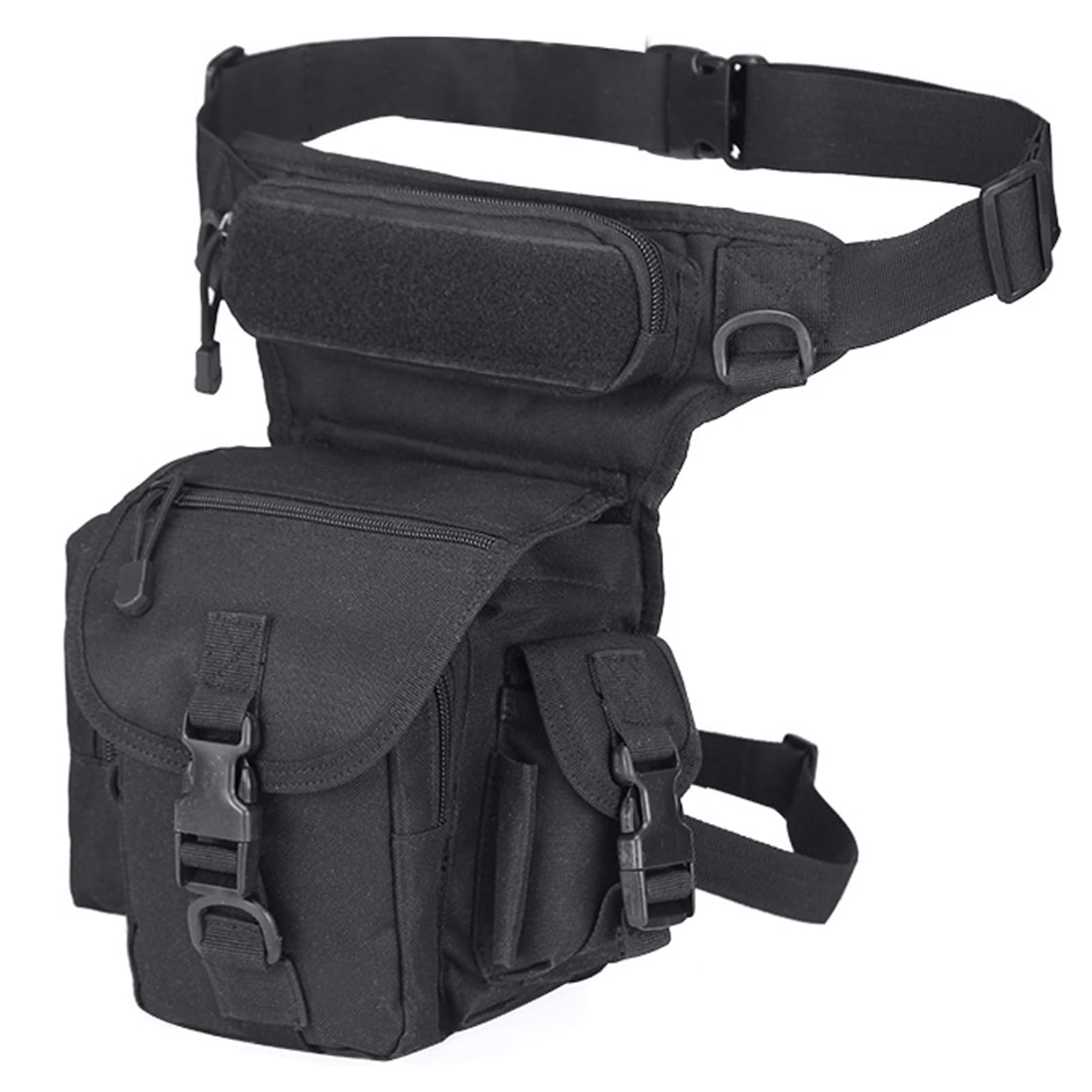 

Тактична настегнова військова сумка-дроп Azarxis з багатофункціональною кобурою для дрібних предметів для тактичного підсумка, зберігання, страйкболу, активного відпочинку, чоловіча (Чорний)