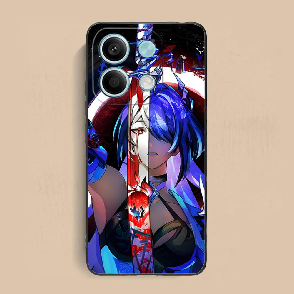 HSR Acheron Matte TPU Mobile Phone Case for Xiaomi Redmi Note 14 13 12 11 S Pro Plus 4G 5G Colorful Printing Cover