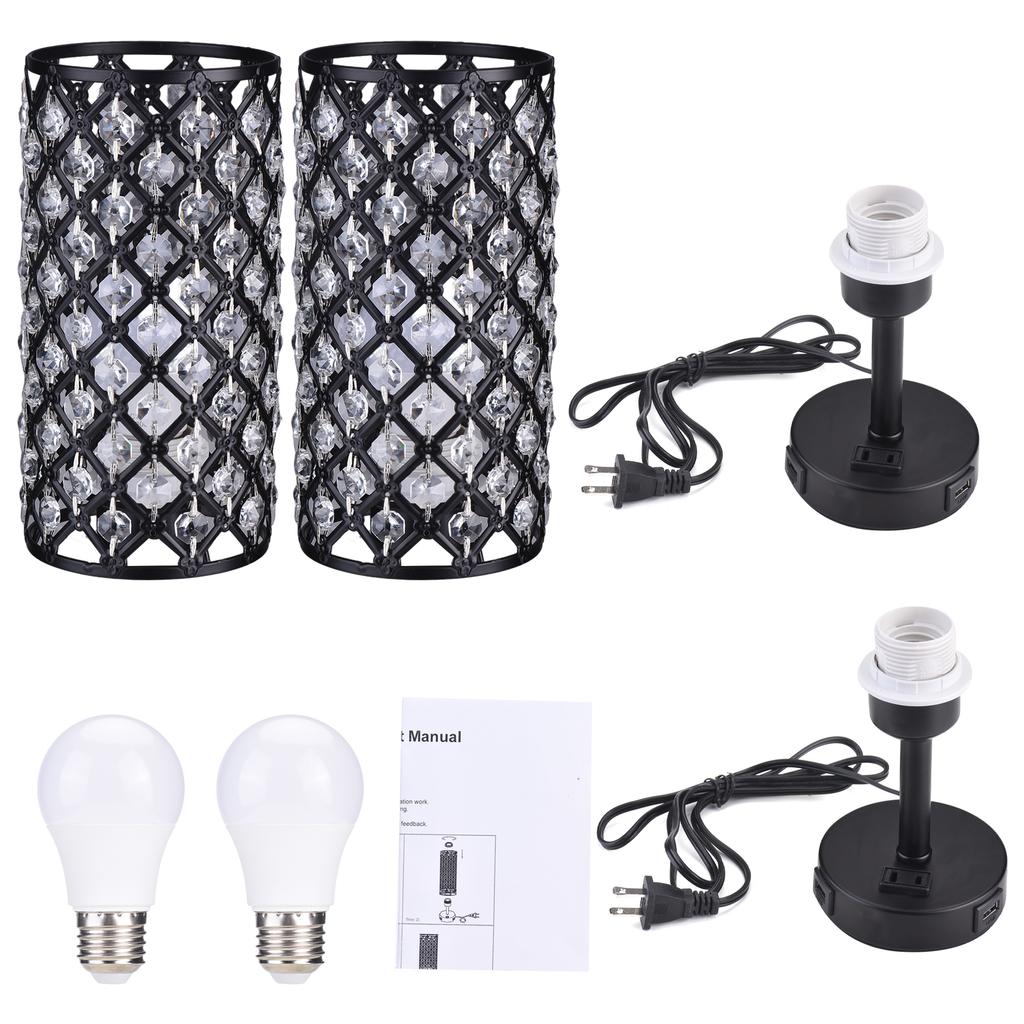 2PCS Table Lamp LED Desk Lamp with Touch Control Dimmable 3  S of Brightness Adjustment Bedside Lamp Reading Lamp for Living Room Bedroom Restaura