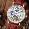 2023 Kinyued J098 Uhr Mit Benutzerdefiniertem Logo Mondphase Luxus Tourbillon Automatische Mechanische Uhr