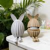 3D Printed Fillable Easter Egg Articulated Flexible Bunny Egg with Movable Joints for Desk Decor Easter Basket Stuffers Gifts for Kid Adults