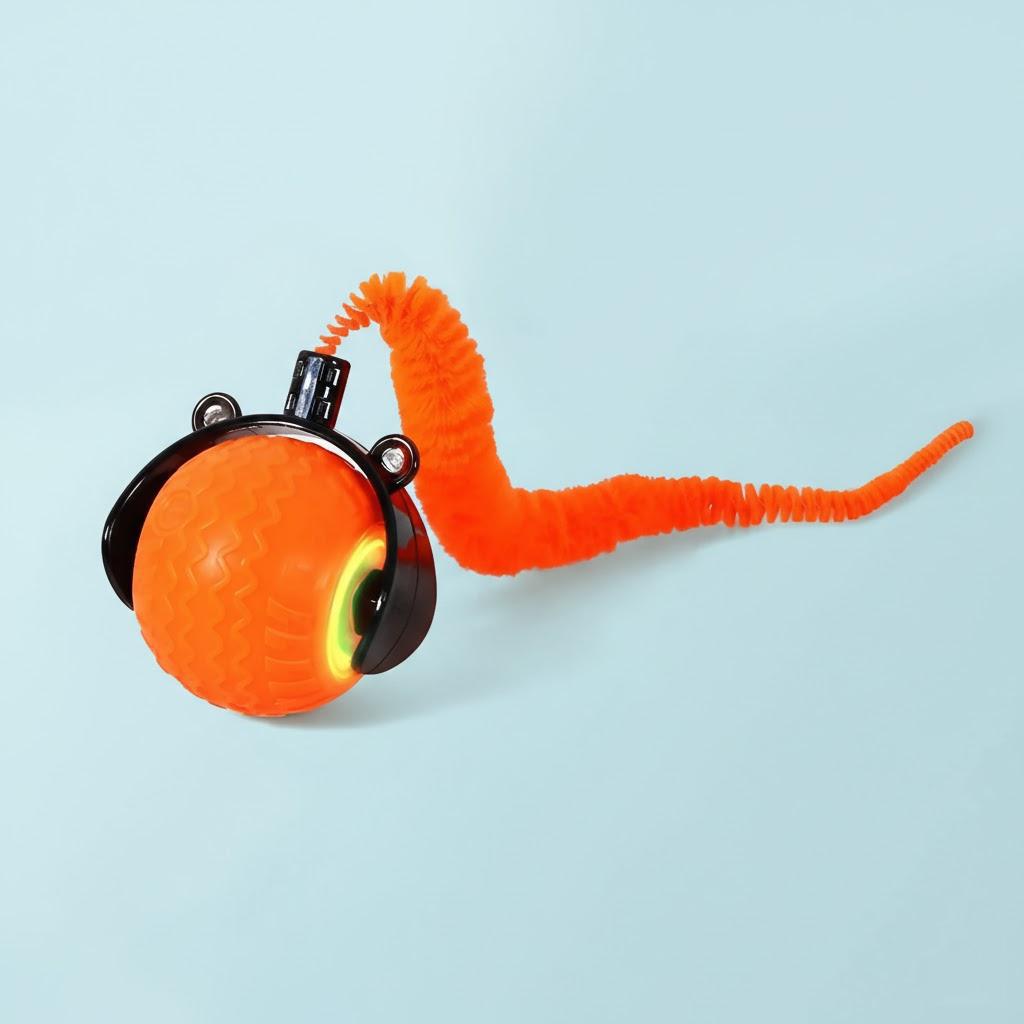

STONEGO Automatic Rotating Cat Toy with Smart Obstacle Avoidance LED Interactive Cat Ball for Playful Pets помаранчевий