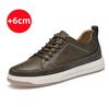 Scarpe Uomo in Vera Pelle Marca Italiana Suola Morbida Comoda Soletta 6 Centimetri Scarpe Oxford Casual da Uomo Sneaker da Esterno