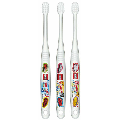 Skater Soft Toothbrush for Infants (0-3 Years Old), Tomica Design, 3-Pack, TBCR4T