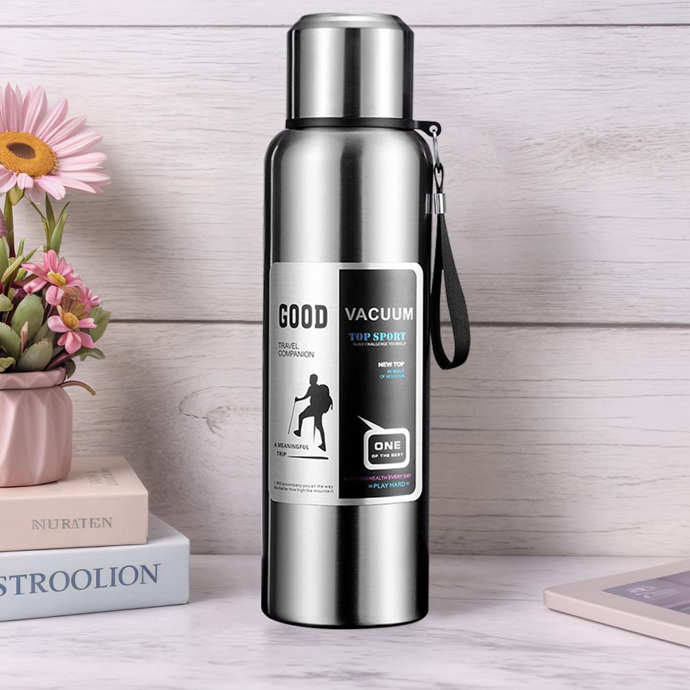 600-2000ml Water Bottle Outdoor Portable Insulation Tumbler Bottle Stainless Steel Tea Coffee Cold and Hot Thermal Thermos