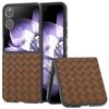 For Xiaomi Mix Flip 5G Case Woven Texture PU Leather Coated PC Mobile Phone Cover