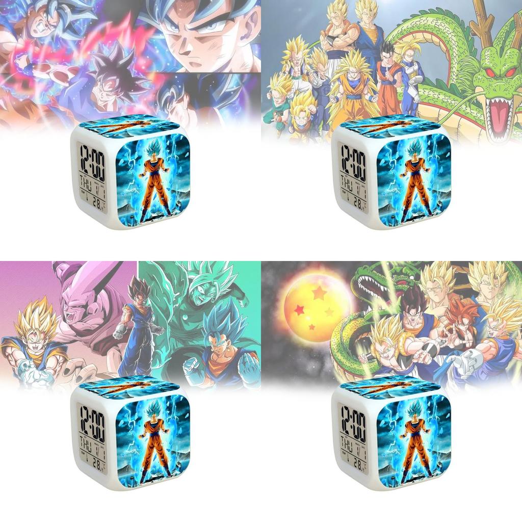 Dragon Ball Z Led Digital Alarm Clock With Color Changing Light For Kids Room Decor