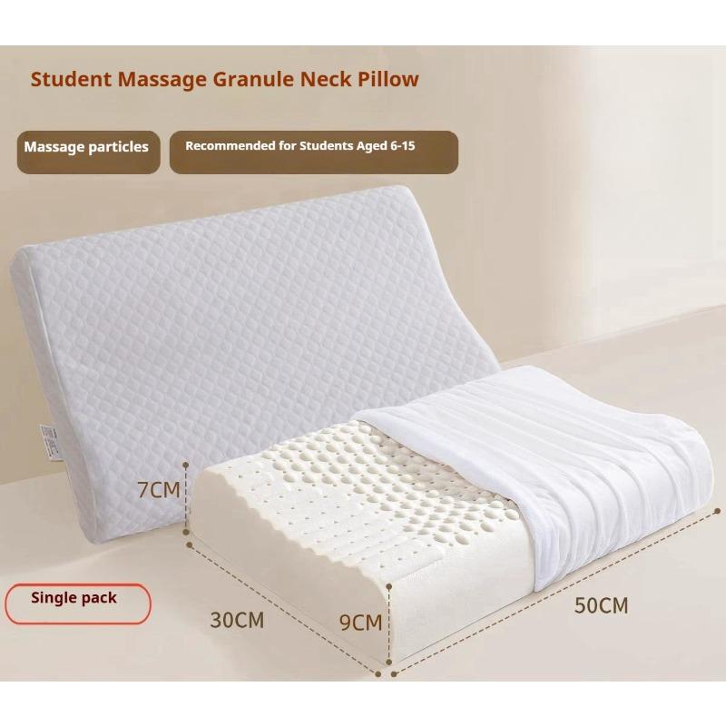 Natural Latex Pillow for Adults & Kids - Massage Neck Support Pillow Orthopedic Cervical Relief & Healthy Sleep Aid