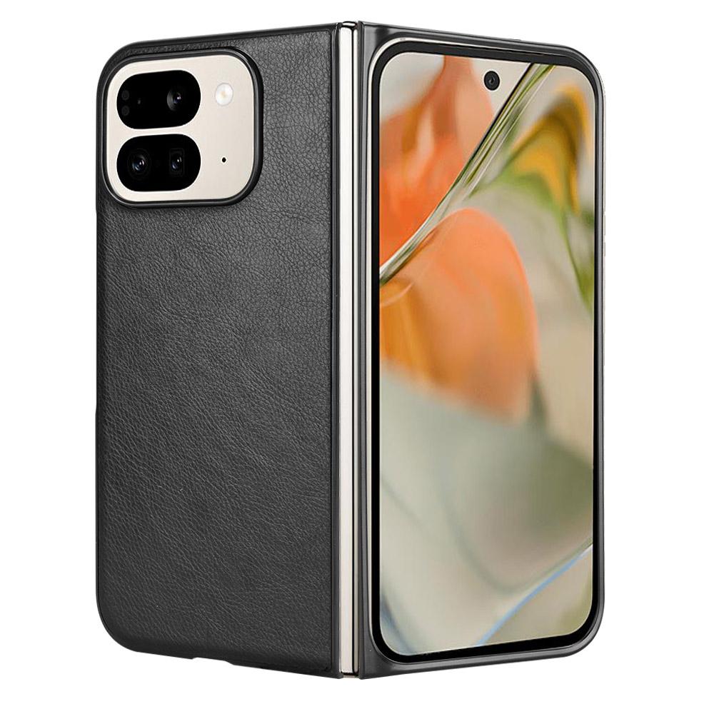 

Чехол для Google Pixel 9 Pro Fold 5G из ПУ кожи с текстурой личи и ПК Black