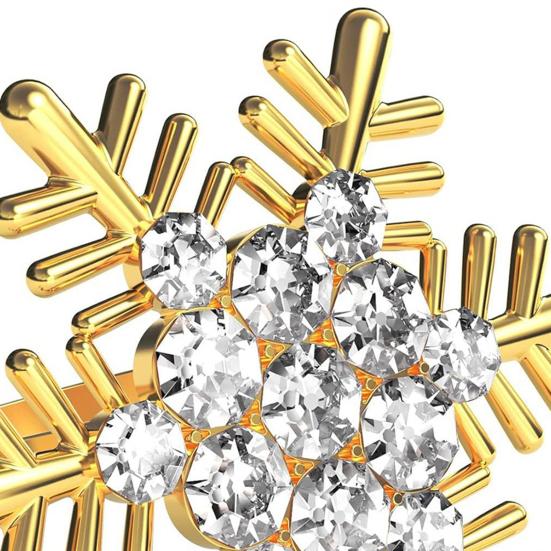Formal Event Napkin Clips Rhinestone Snowflake Ring, Metal Holder, Winter Luxury Kitchen Table Decor Holiday Ring for Christmas Dinner Party