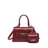 Pu Leather Stone Texture Crossbody Bag With Small Bag For Daily Fashion Womens Accessories
