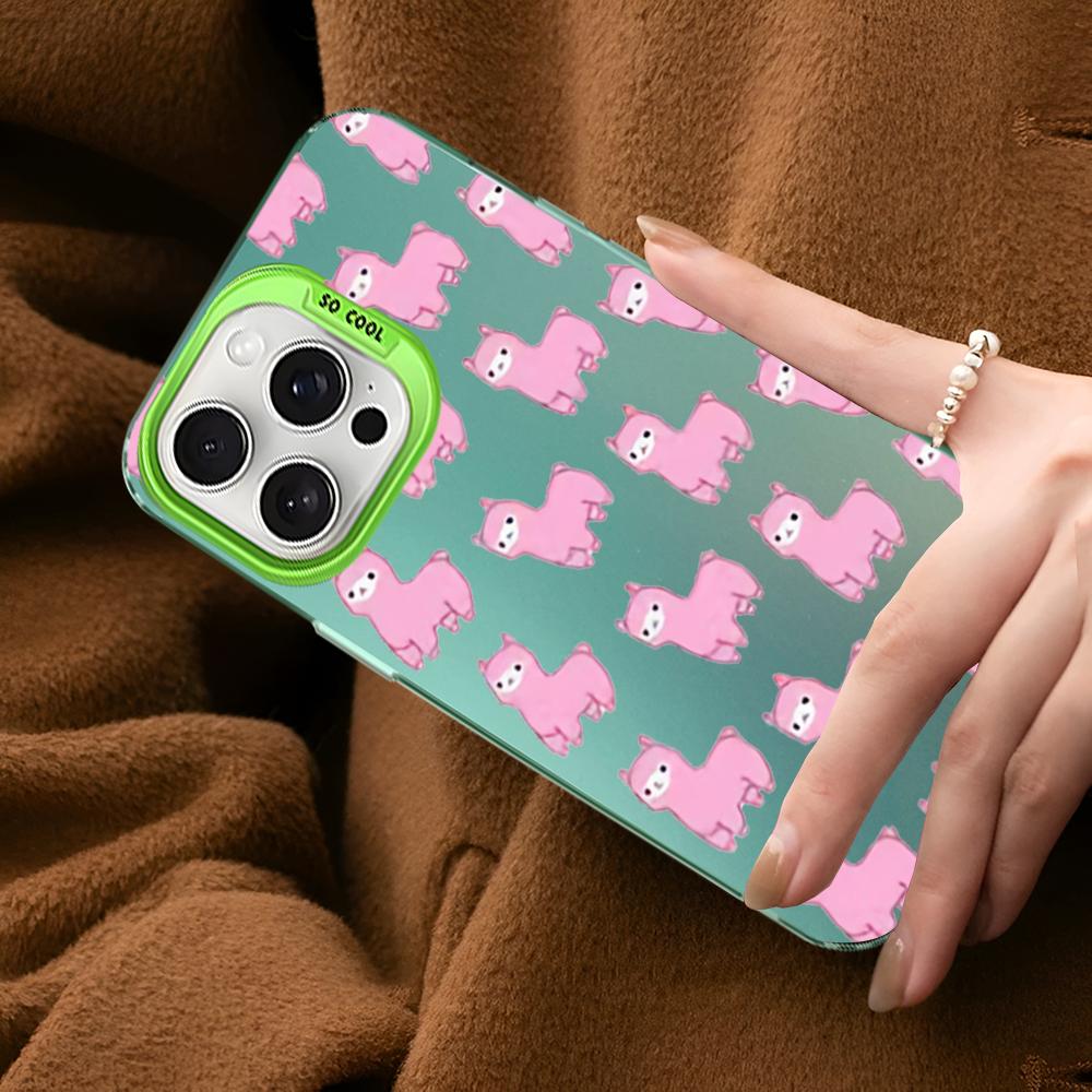 Llama Alpaca Animals Cartoon Colorful Phone Case For IPhone 16 15 14 13 12 11 Pro Max X XR XSMAX Matte Shockproof Back Cover