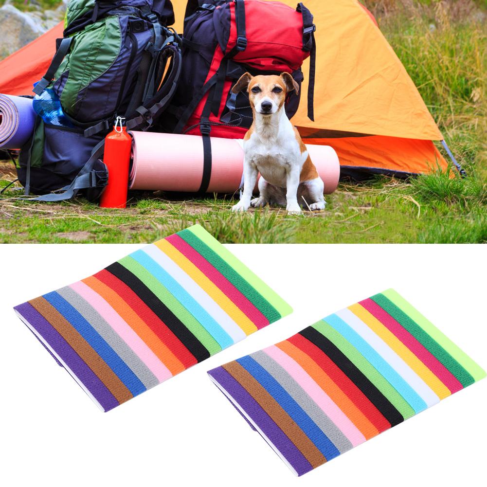 (30 Peças 2 Sacos) Fecho de Fita Aderente Tiras Reutilizáveis Coleira Ajustável Organizador de Fios