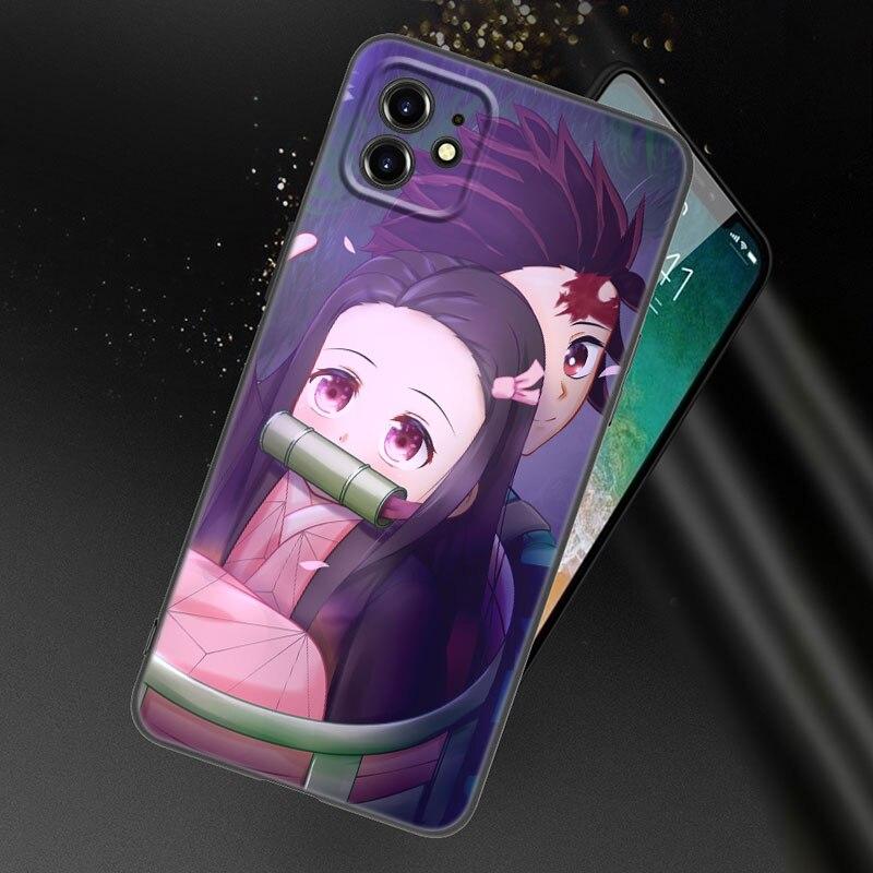Demon Slayer Kamado Nezuko Anime Phone Case For Apple iPhone 13 12 Mini 11 Pro XS Max XR X 8 7 6S 6 Plus SE 2022 2020 5S 5 Cover